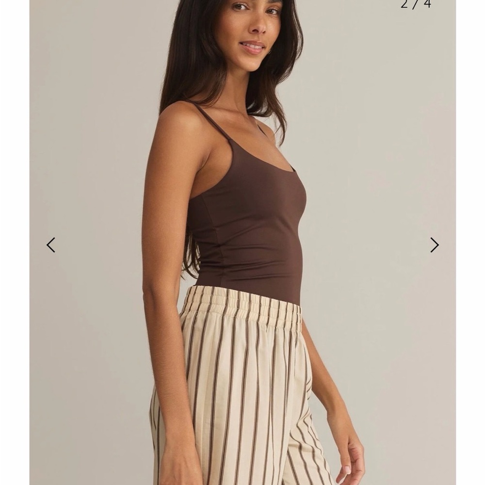 Z Supply Chocolate Brown Luxe Smooth bodysuit